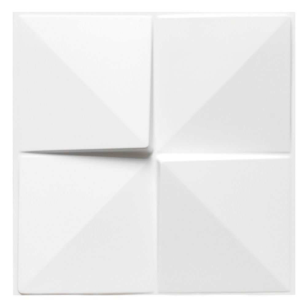 Panel Decorativo S040 Cuadros 3D color Blanco 10 Piezas