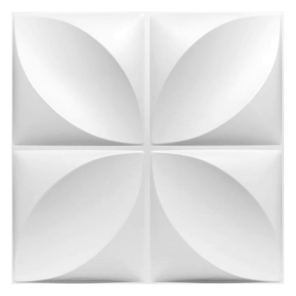 Panel Decorativo 3D Trebol S008 color Blanco 10 PZAS