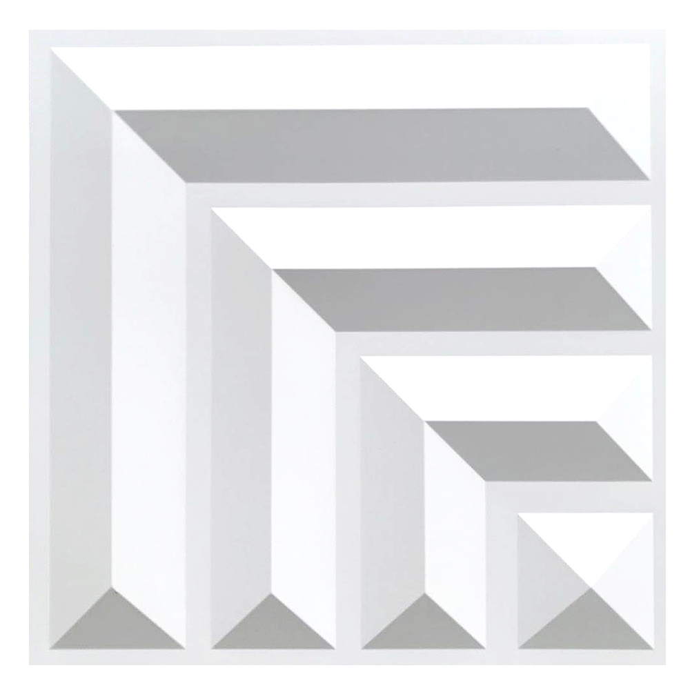 Panel Decorativo 3D Escuadra S030 color Blanco 10 PZAS