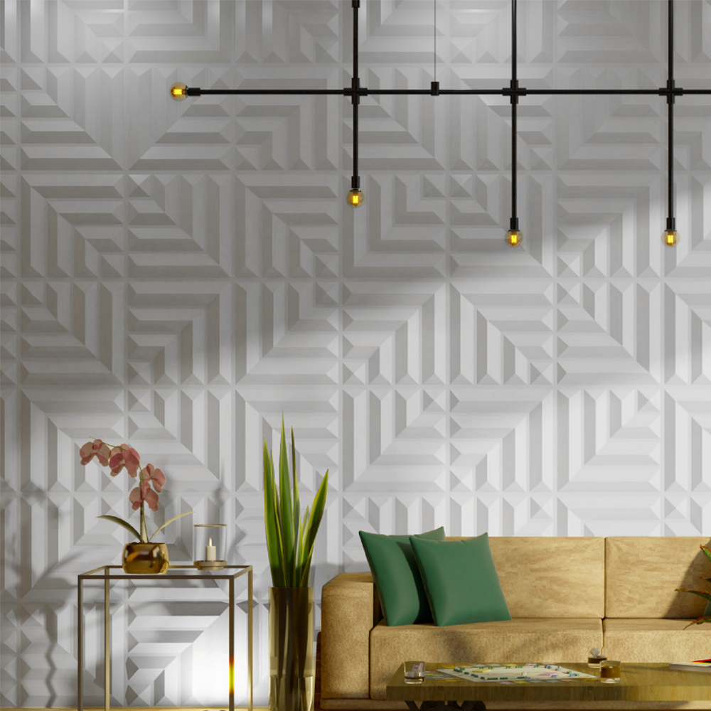 Foto 3 pulgar | Panel Decorativo 3D Escuadra S030 color Blanco 10 PZAS