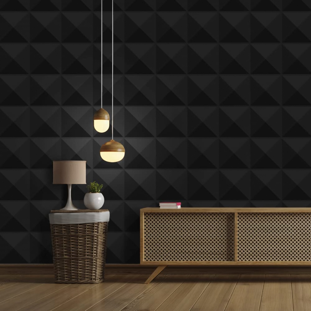 Foto 3 pulgar | Panel Decorativo 3D Pirámide S020 color Negro 10 Piezas