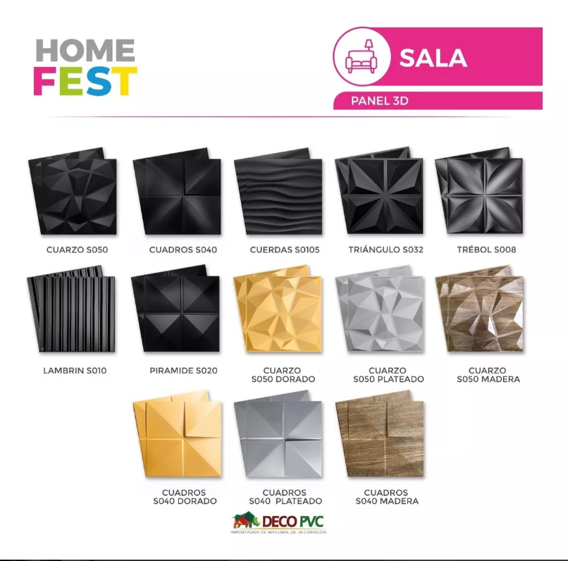 Foto 8 pulgar | Panel Decorativo 3D Cuadros S040 color Negro 10 Piezas
