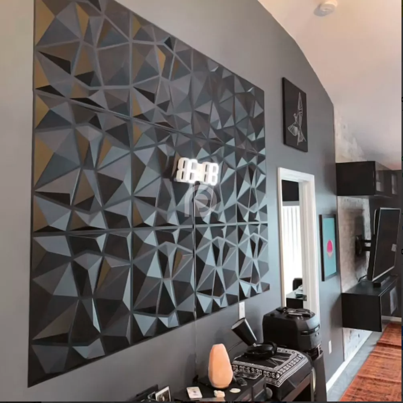 Foto 3 pulgar | Panel Decorativo 3D Cuarzo S050 Negro 10 Piezas