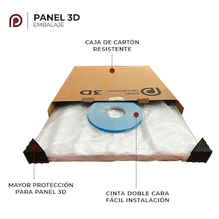 Foto 7 | Panel Decorativo 3D Cuarzo S050 Negro 10 Piezas