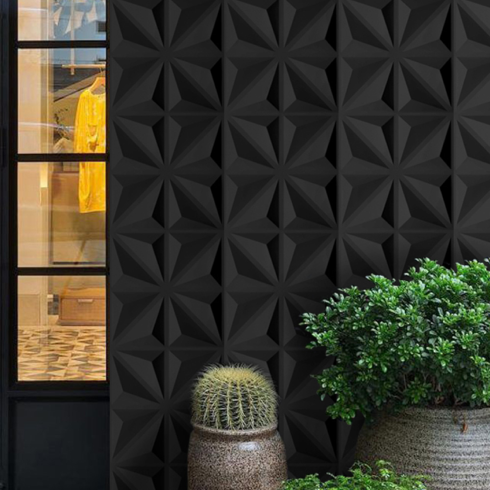Foto 3 pulgar | Panel Decorativo 3d Triangulo S032 Negro 10 Piezas