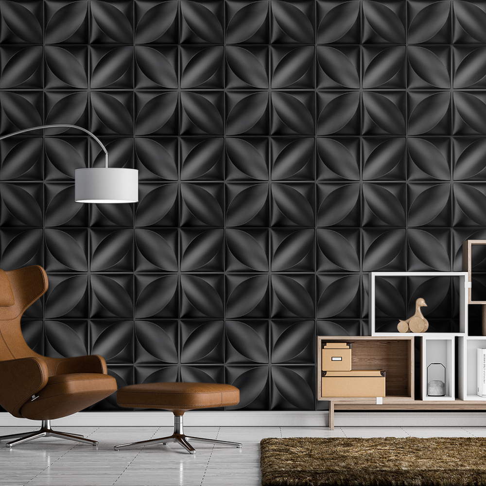 Foto 3 pulgar | Panel Decorativo 3D Triángulo S008 color Negro 10 Piezas