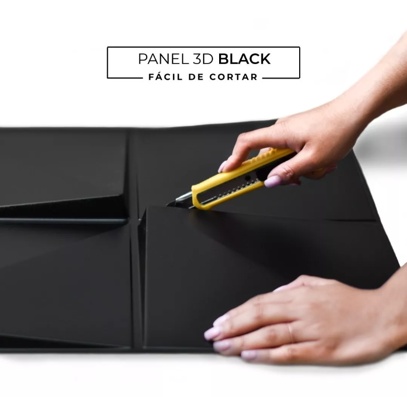 Foto 6 pulgar | Panel Decorativo 3D Triángulo S008 color Negro 10 Piezas