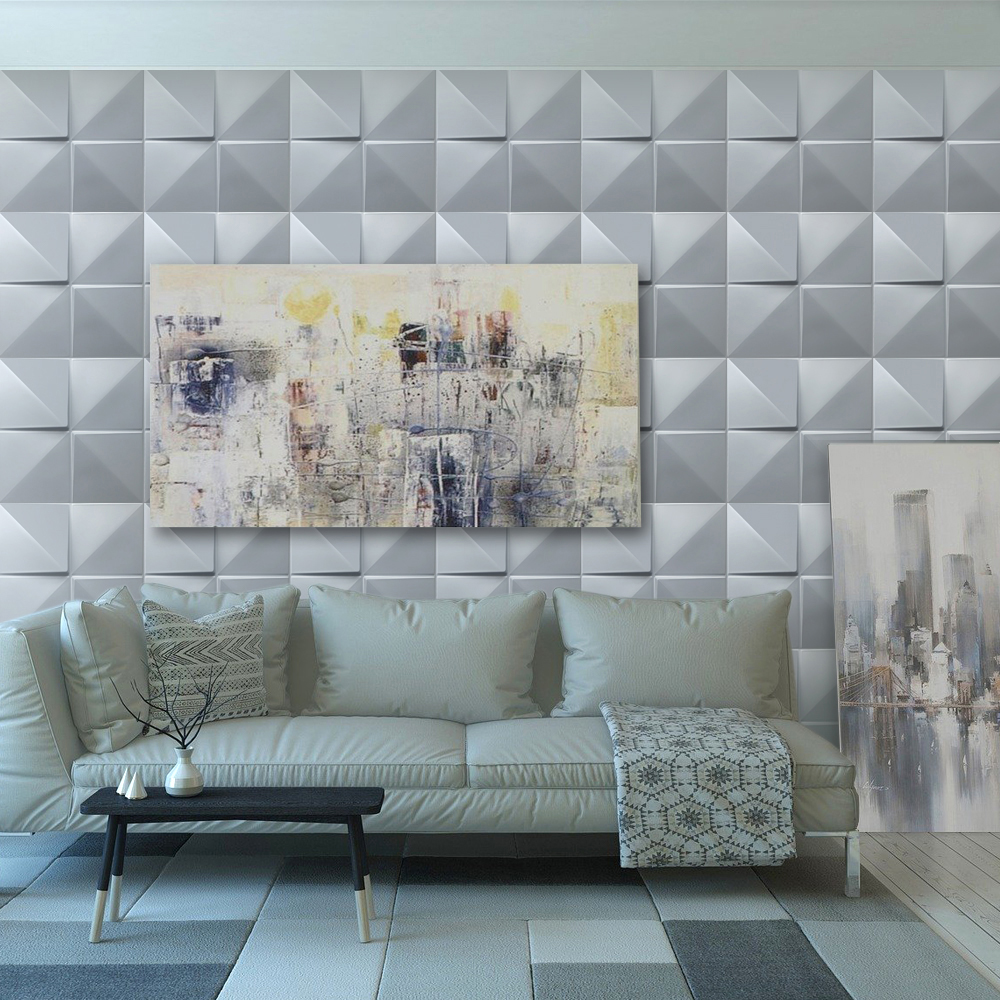 Foto 3 pulgar | Panel Decorativo 3D S040 Silver 10 Piezas
