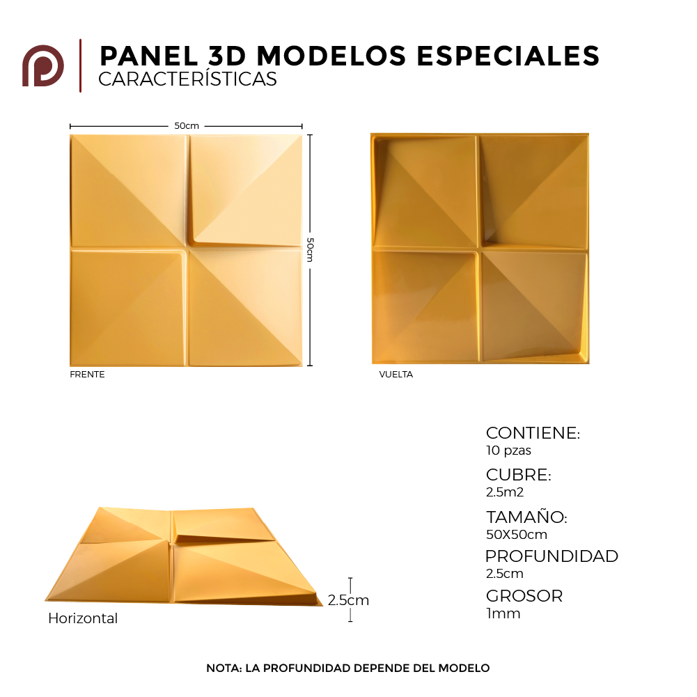 Foto 4 pulgar | Panel Decorativo 3D S040 Silver 10 Piezas