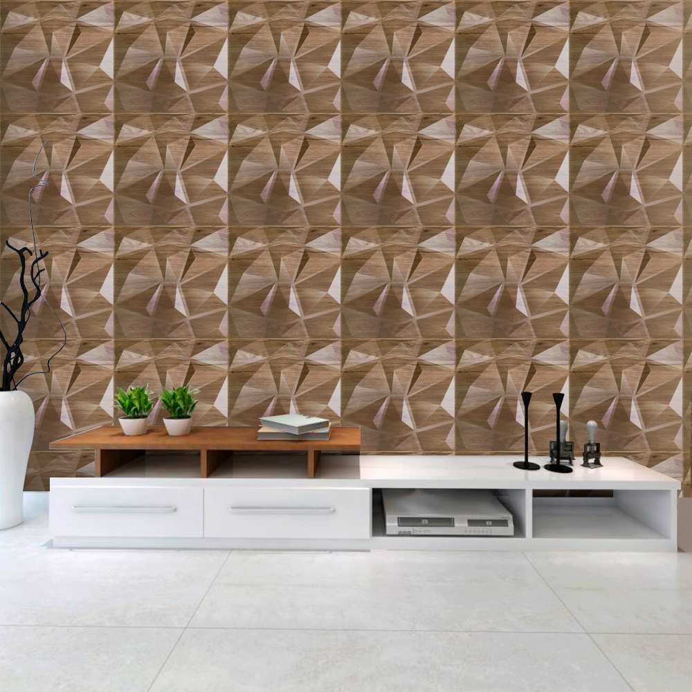 Foto 3 pulgar | Panel Decorativo 3D S050 Wood color Marrón 10 PZAS