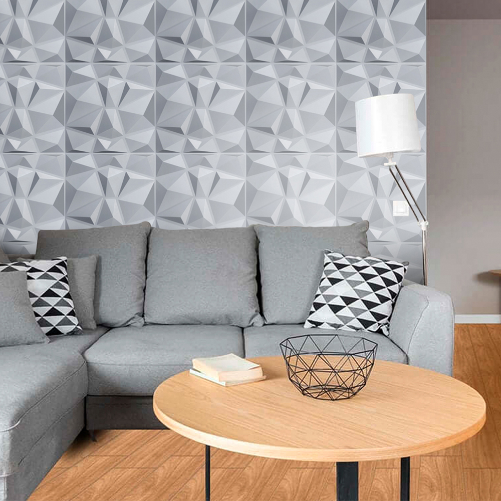 Foto 3 pulgar | Panel Decorativo 3d S050 Silver 10 Piezas
