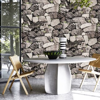 Foto 3 | Papel Tapiz Autoadhesivo Estilo Piedra Con Plantas 10mx45cm