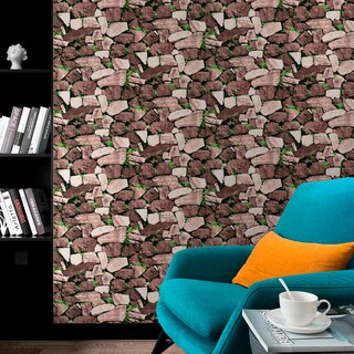 Foto 5 | Papel Tapiz Autoadhesivo Estilo Piedra Con Plantas 10mx45cm
