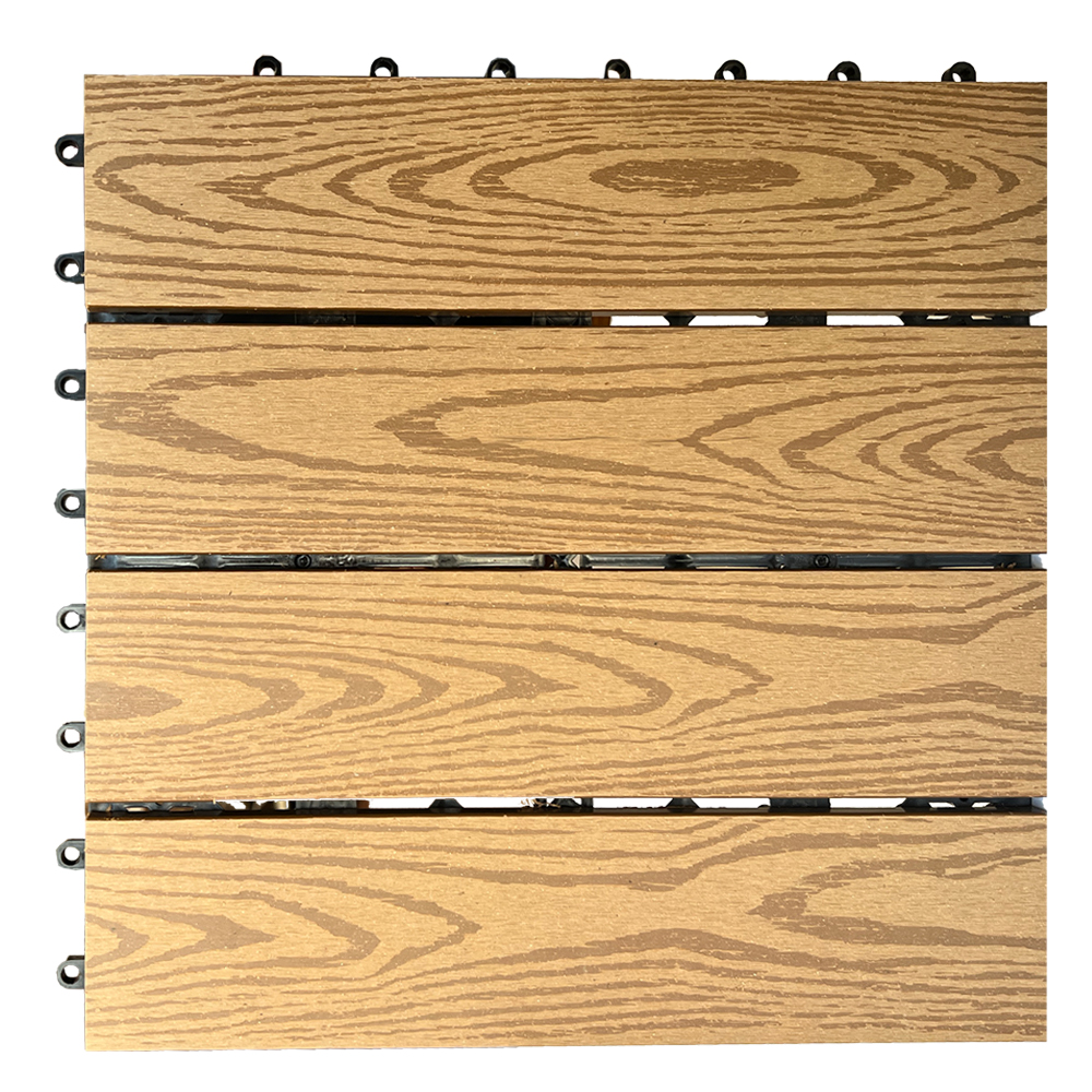 Foto 2 pulgar | Piso para Jardin PANEL DECORATIVO Madera natural Deck WPC Modular 30 X 30 CM