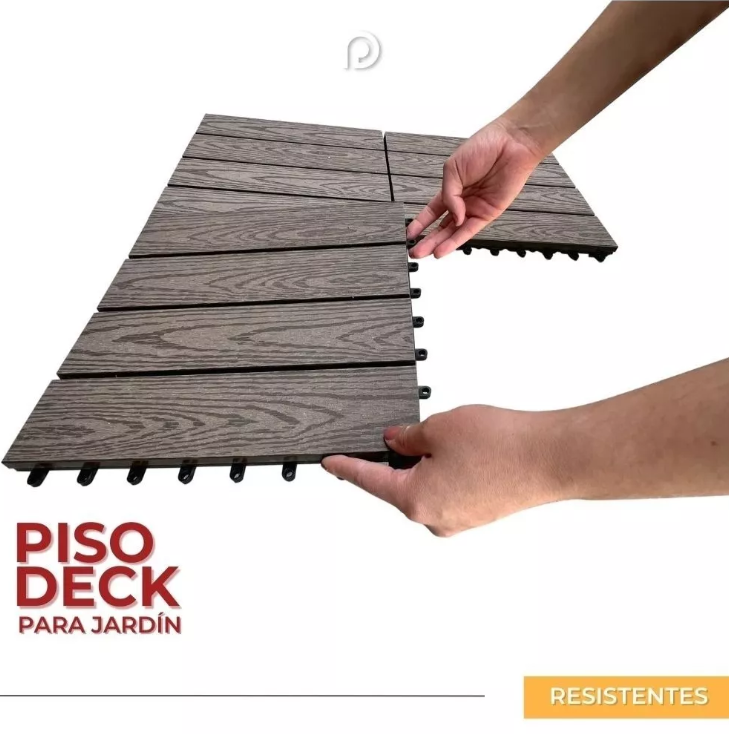 Foto 6 pulgar | Piso para Jardin PANEL DECORATIVO Madera natural Deck WPC Modular 30 X 30 CM