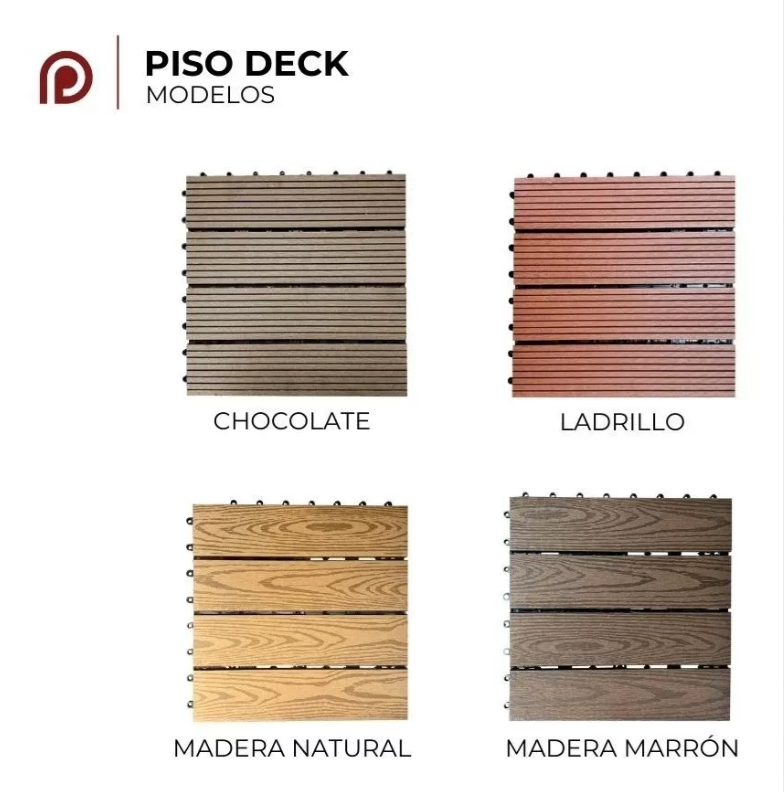 Foto 7 pulgar | Piso para Jardin PANEL DECORATIVO Madera natural Deck WPC Modular 30 X 30 CM