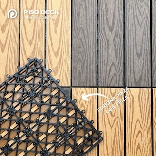 Foto 7 | Piso para Jardin PANEL DECORATIVO Madera natural Deck WPC Modular 30 X 30 CM