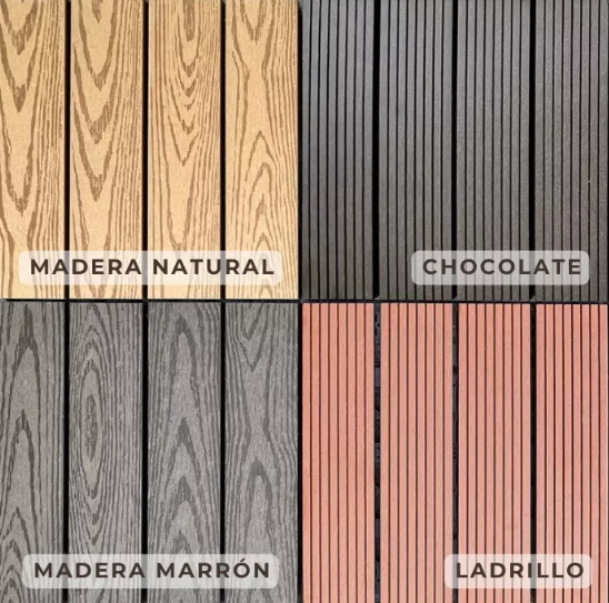 Foto 9 pulgar | Piso para Jardin PANEL DECORATIVO Madera natural Deck WPC Modular 30 X 30 CM