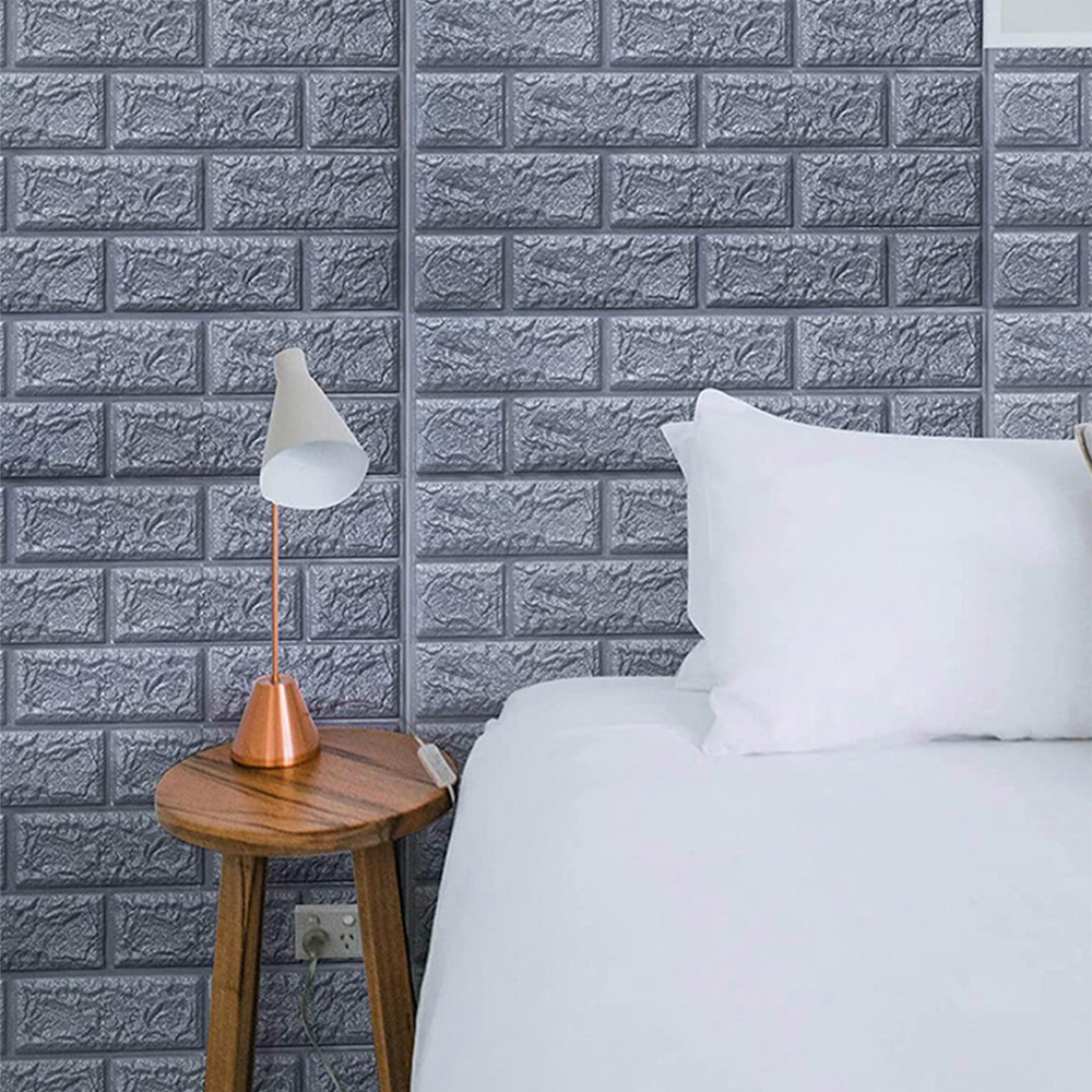 Foto 3 pulgar | Panel Decorativo color Plata Soft Adhesivo para Muro 3D