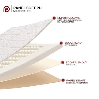 Foto 4 | Panel Decorativo color Plata Soft Adhesivo para Muro 3D