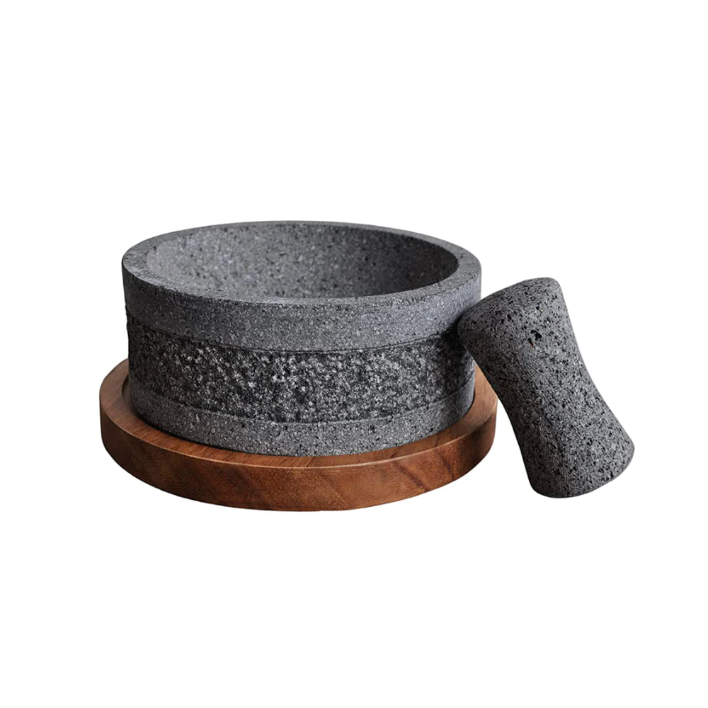 Foto 3 pulgar | Molcajete Tradicional Yolia (20 cm de diámetro) de Piedra Volcánica + Tejolote CEMCUI