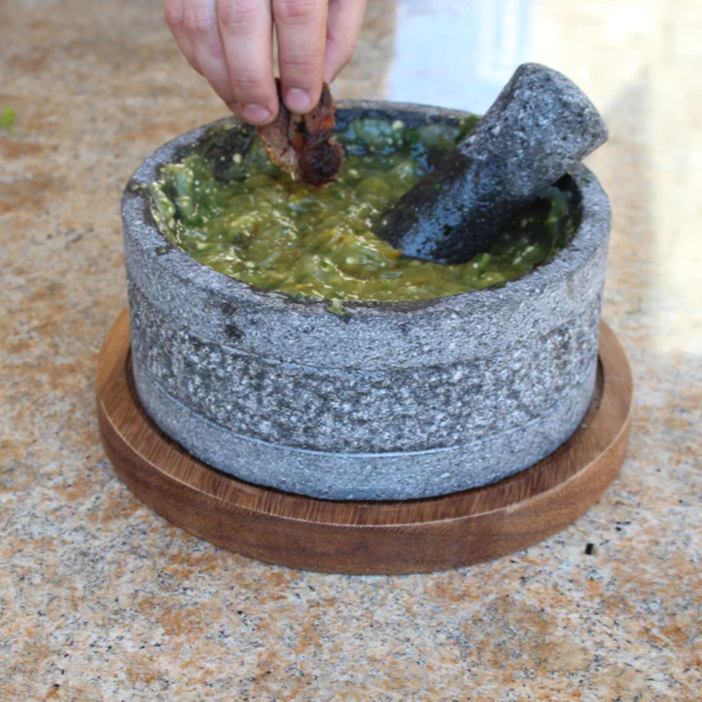 Foto 5 | Molcajete Tradicional Yolia (20 cm de diámetro) de Piedra Volcánica + Tejolote CEMCUI