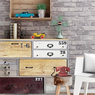 Foto 2 | Deco Film Papel Tapiz 0.53m X9.5m Ladrillo Perla