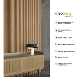 Foto 6 | Lambrin Plus Panel Decorativo WPC Tipo Madera para Muro Madera Roble Gris