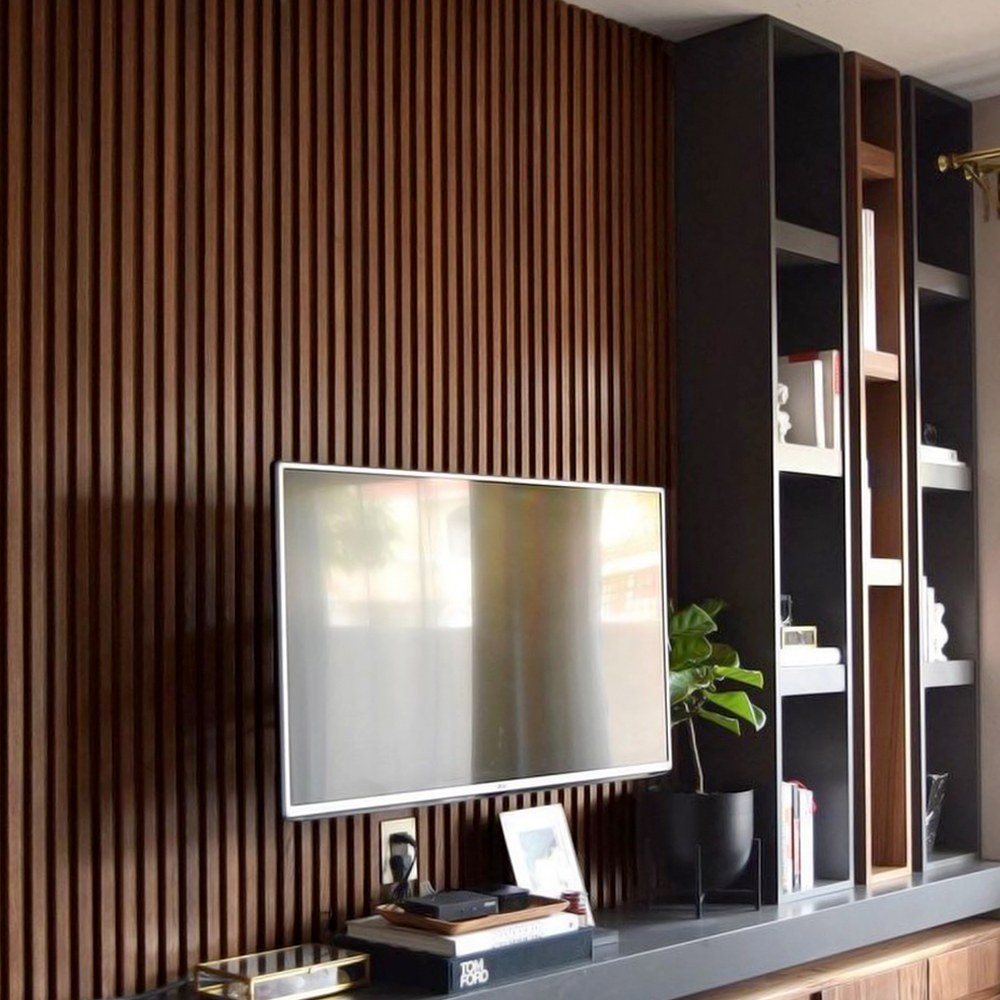 Foto 4 pulgar | Lambrin Plus Panel Decorativo WPC Tipo Madera para Muro Madera de Nogal