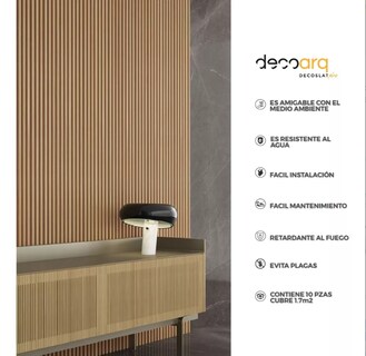 Foto 7 | Lambrin Plus Panel Decorativo WPC Tipo Madera para Muro Madera de Nogal