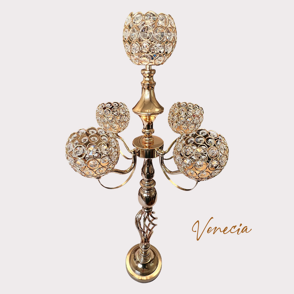 Candelabro Decoluxe Venecia Panel Decorativo Dorado