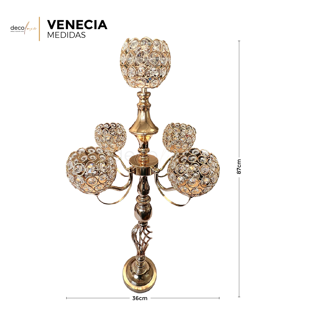 Foto 3 pulgar | Candelabro Decoluxe Venecia Panel Decorativo Dorado