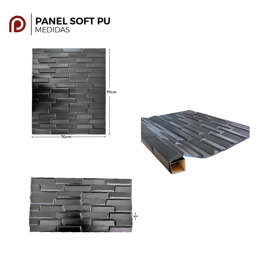 Foto 3 pulgar | Panel Soft Decorativo Adhesivo para Muro 3D Block Plata