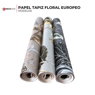 Foto 3 | Papel Tapiz Deco Film Floral Europeo Dorado