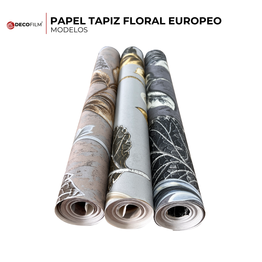 Foto 5 pulgar | Papel Tapiz Decofilm Floral Europeo Gris