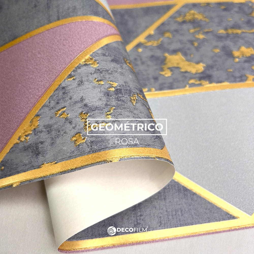 Foto 3 pulgar | Papel Tapiz Decofilm Geométrico Multicolor