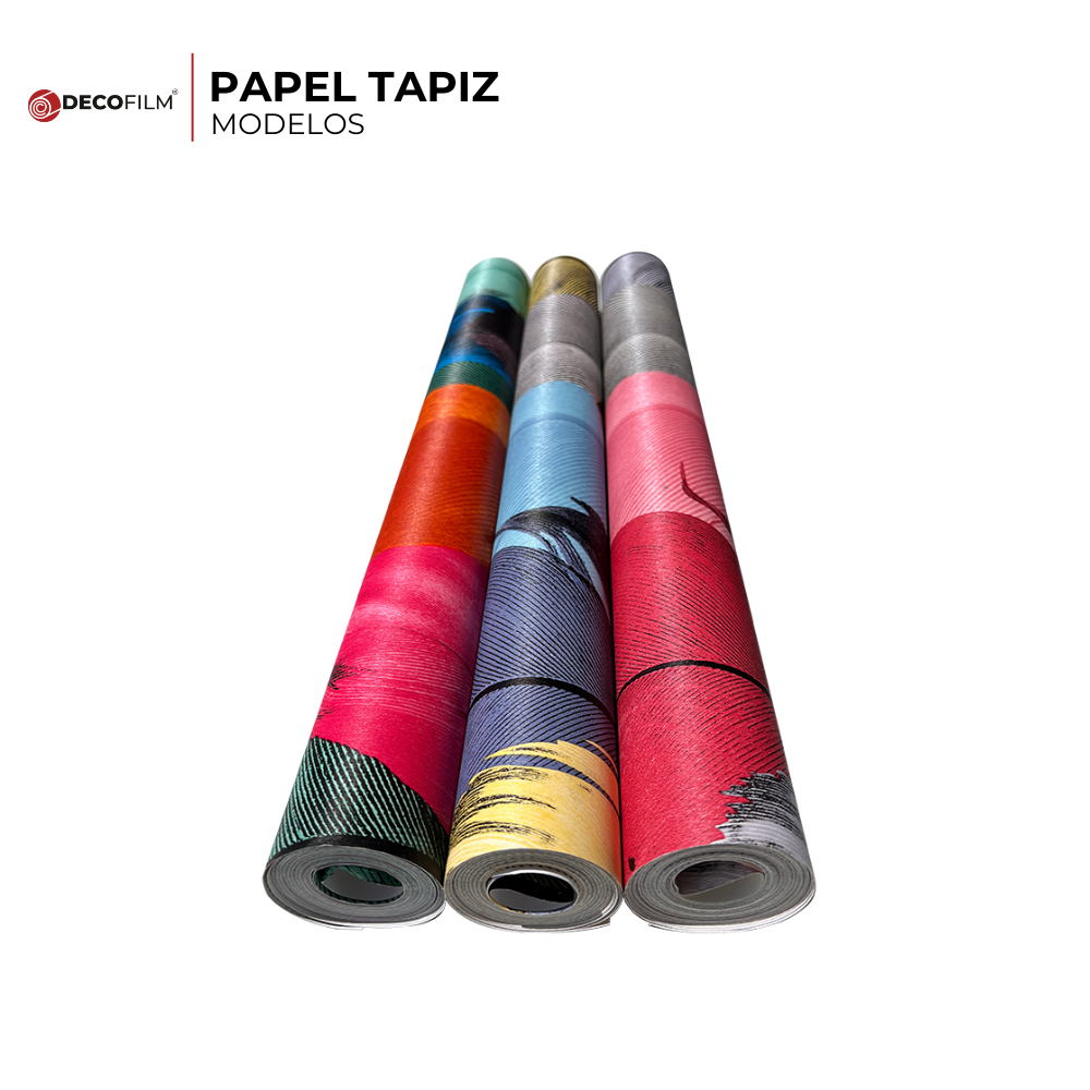 Foto 5 pulgar | Papel Tapiz Deco Film plumas Azul