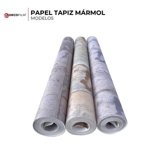Foto 3 | Papel Tapiz Deco Film Mármol Beige