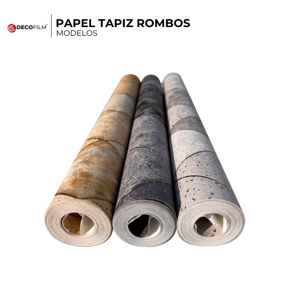 Foto 5 pulgar | Papel Tapiz Deco Film rombos Amarillo