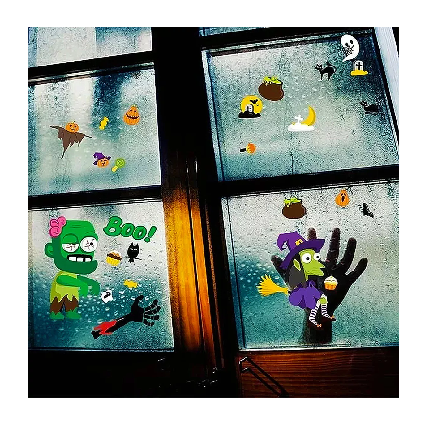 Foto 4 pulgar | Vinilo Decorativo Halloween para Ventanas Lab.G 126 Piezas