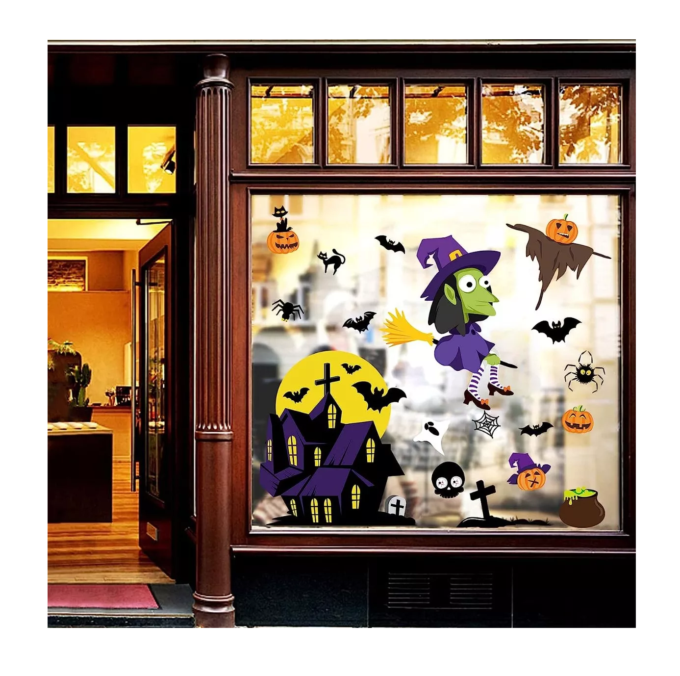 Foto 5 pulgar | Vinilo Decorativo Halloween para Ventanas Lab.G 126 Piezas