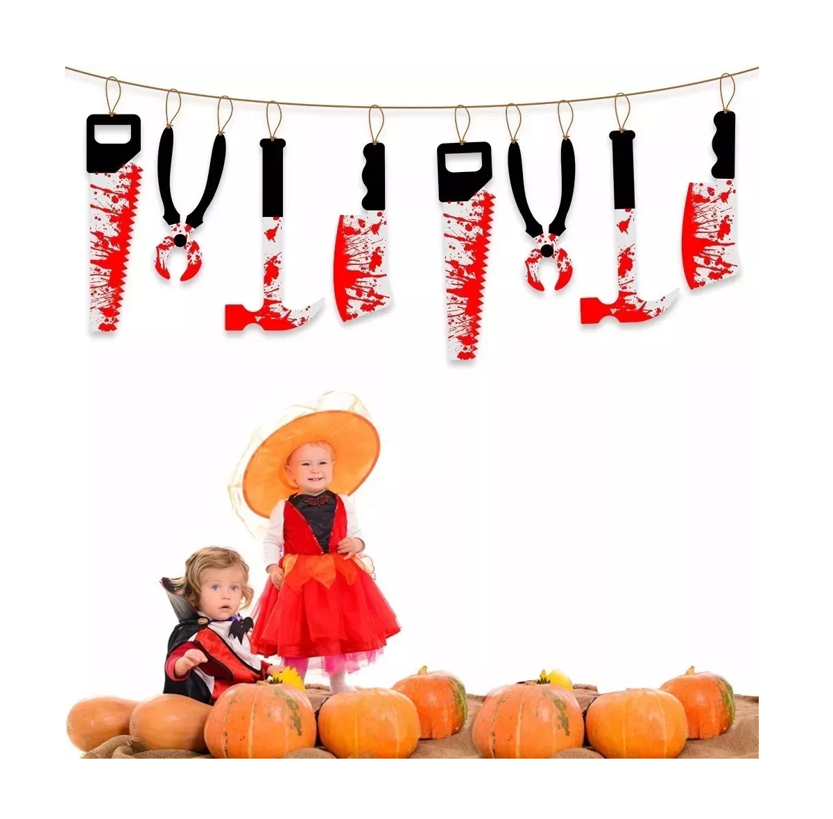 Foto 3 pulgar | Kit de Decoración Halloween Lab.G 4 Tiras