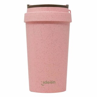 Foto 1 | Termo Ecofriendly de Paja de Trigo Rosa 400ml - Bebidas Conscientes y con Estilo