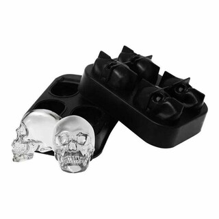 Foto 1 | Bandeja de Hielo Ideën Negra Diseño de Calavera 3D