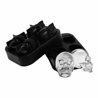 Foto 2 | Bandeja de Hielo Ideën Negra Diseño de Calavera 3D