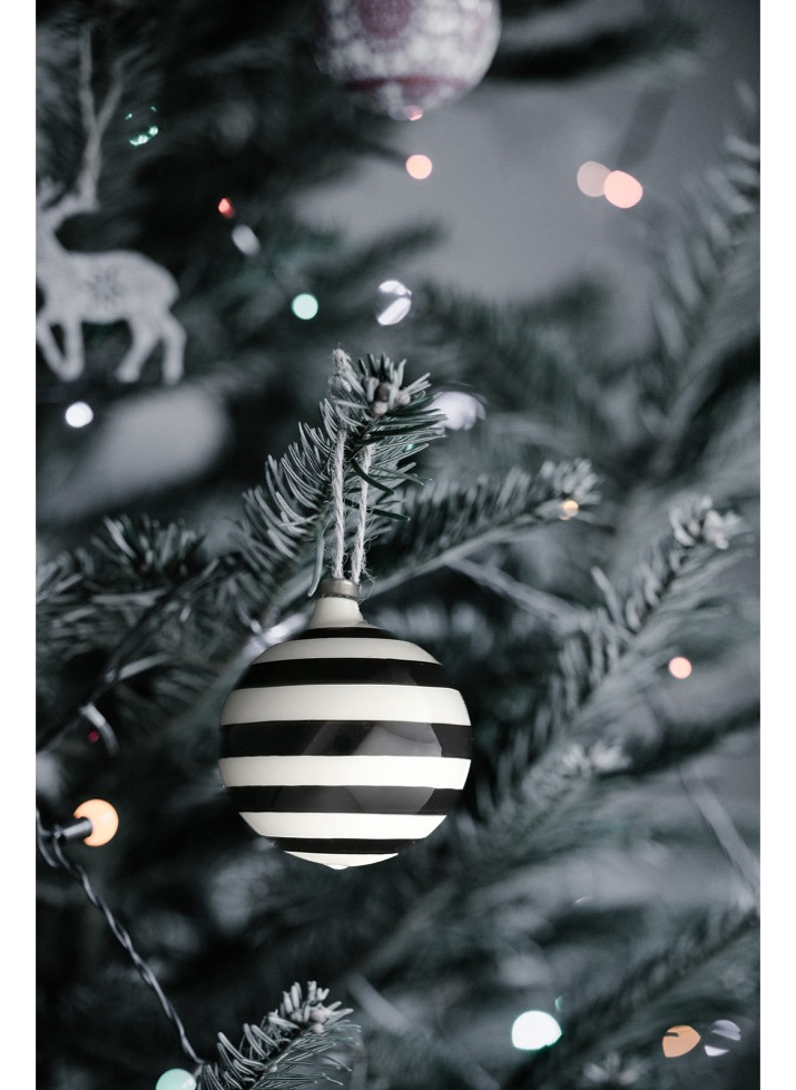Foto 4 pulgar | Esferas de Navidad Caramelo Funbu Negras con Blanco 12 Piezas