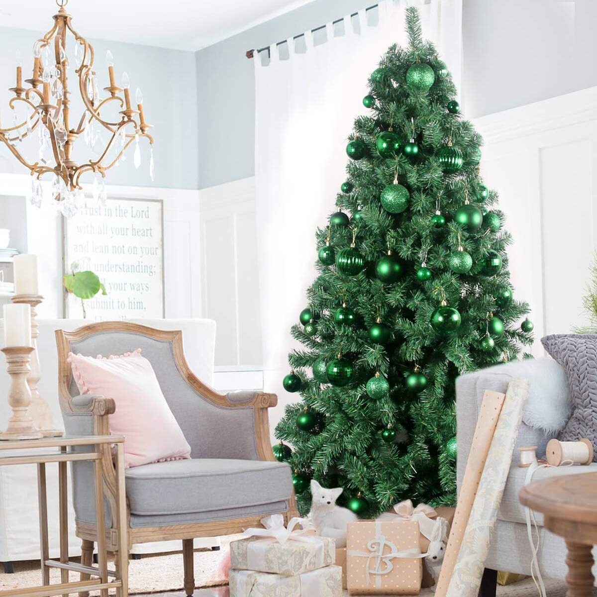 Foto 3 | Paquete De 48 Esferas Navideñas Decoración Navidad Árbol 4cm, Verde