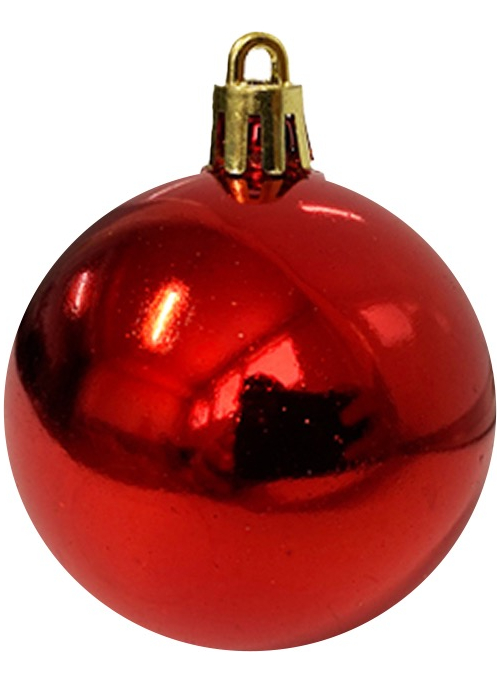 Foto 4 pulgar | Set De 60 Esferas Navideñas Plástico En Tubo N°6, Rojo