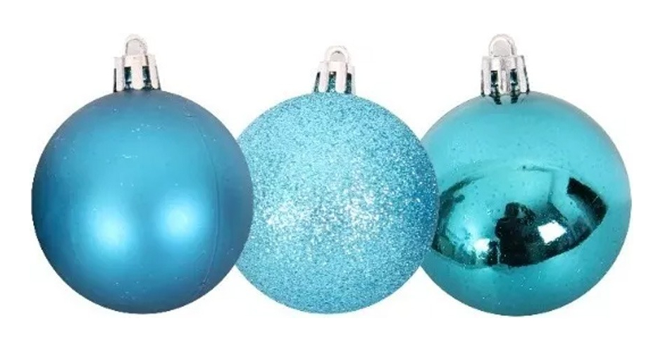 Foto 4 pulgar | Esferas De Navidad 30pz Decoración Navideña Árbol, Azul