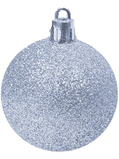 Foto 3 | Set De 60 Esferas Navideñas Plástico En Tubo N°6, Plata